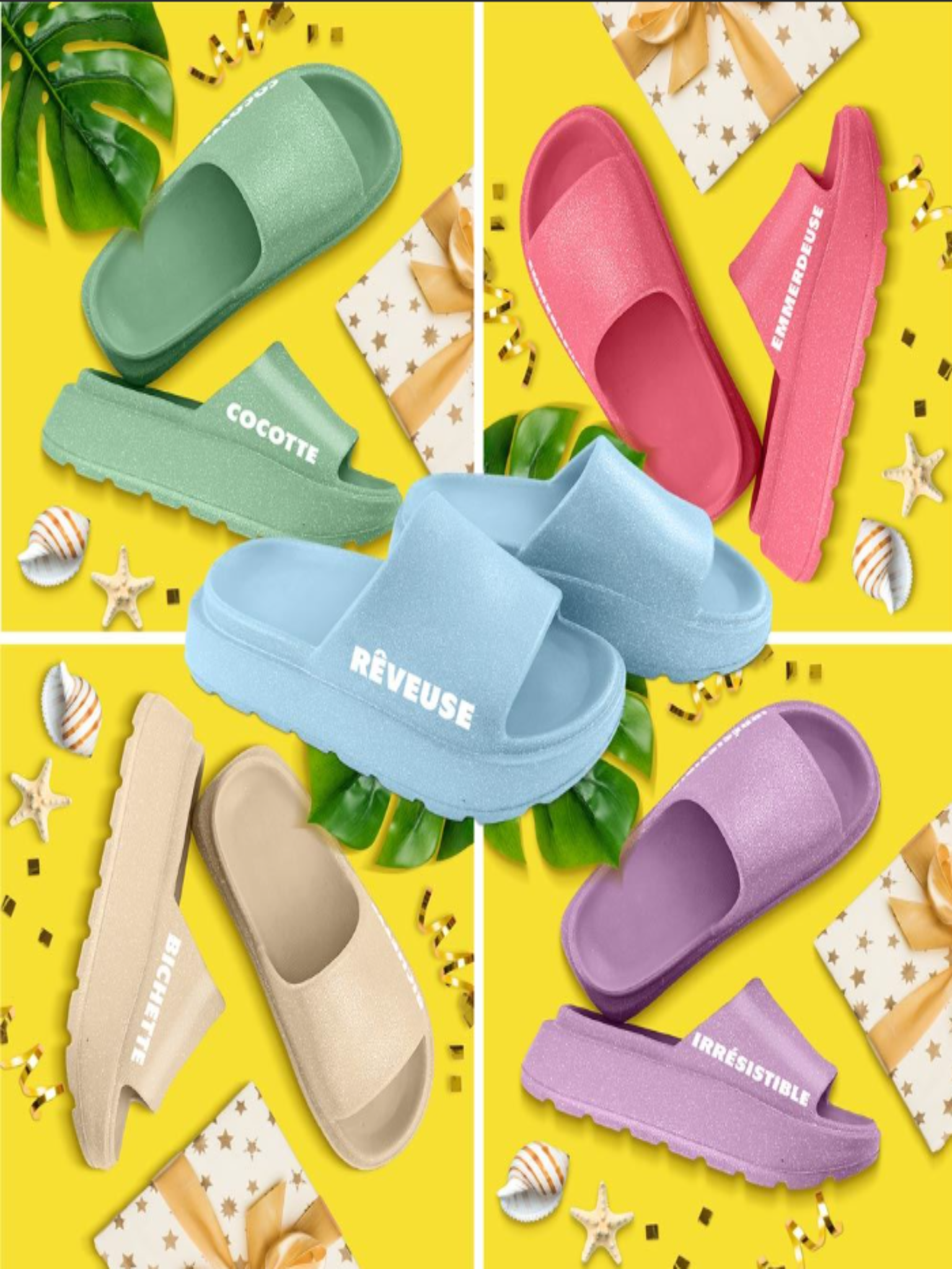 Claquettes à Paillettes