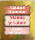 Lot de chaussettes à paillette "Mamie d'amour, Mamie je t'aime & Mamie Parfaite