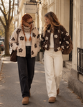 Veste à fleurs en Teddy