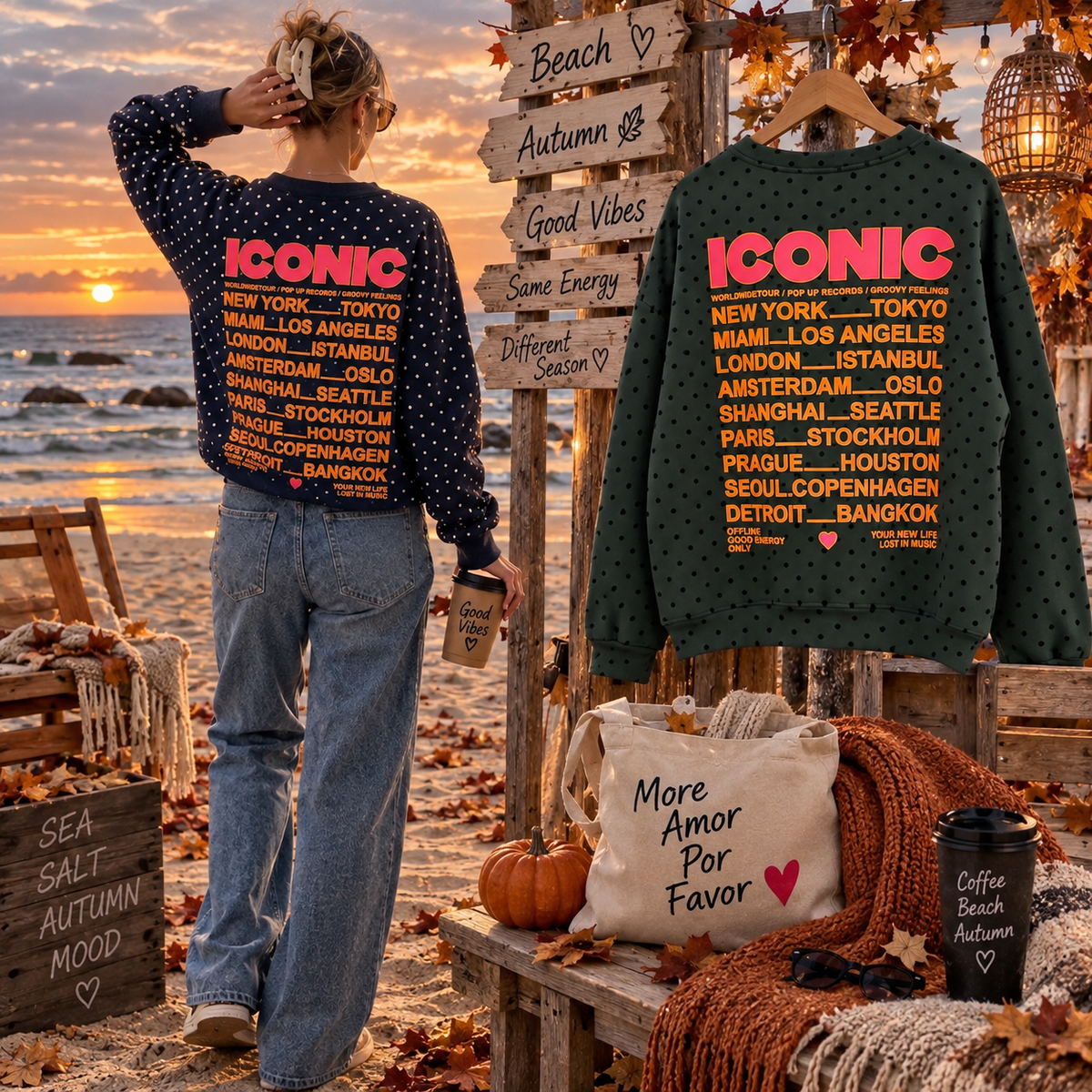 Sweat Iconic à pois
