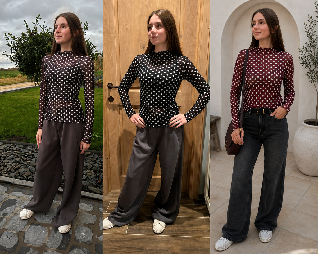 Blouse à pois Gina