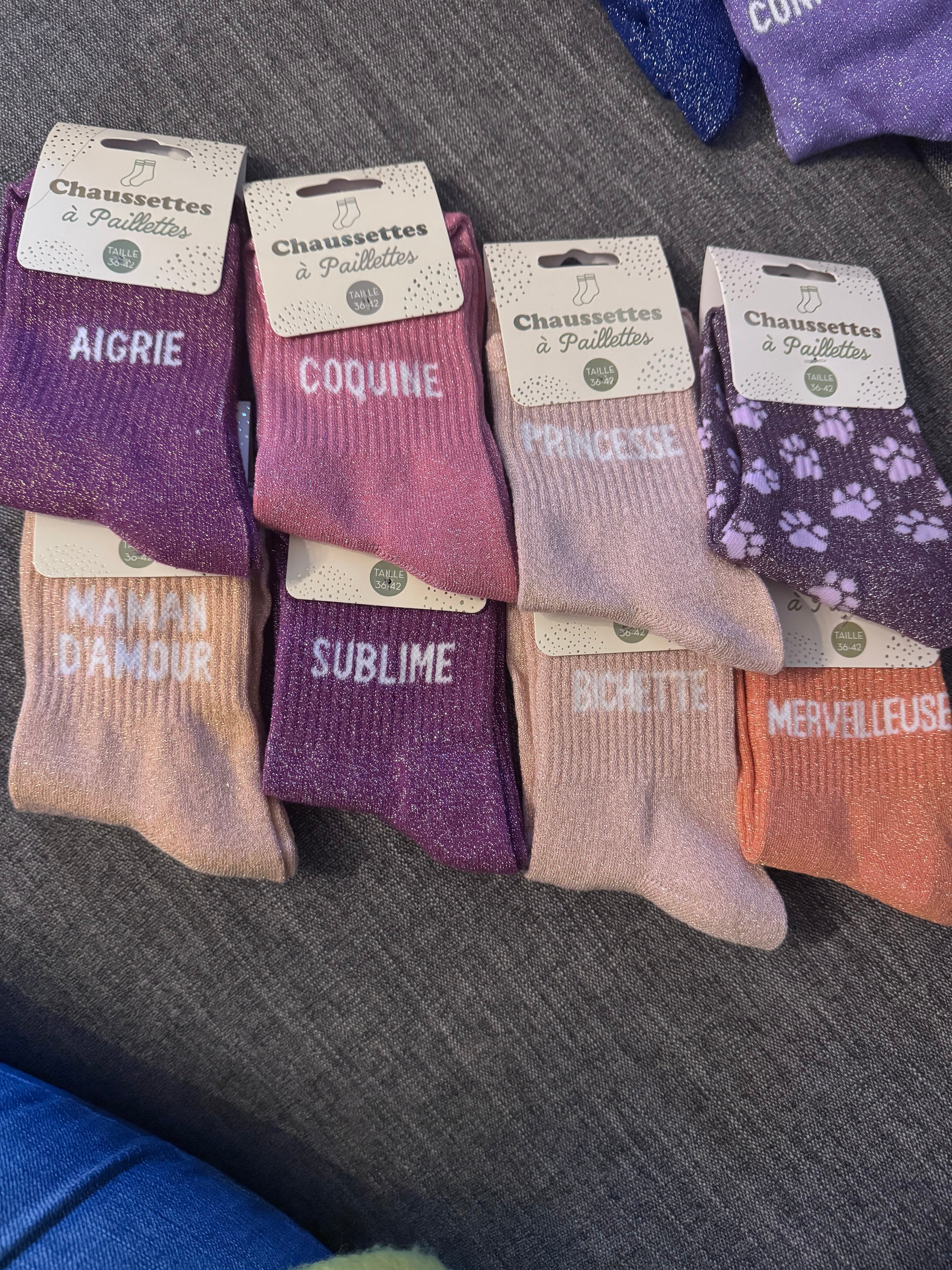 Chaussette à paillettes