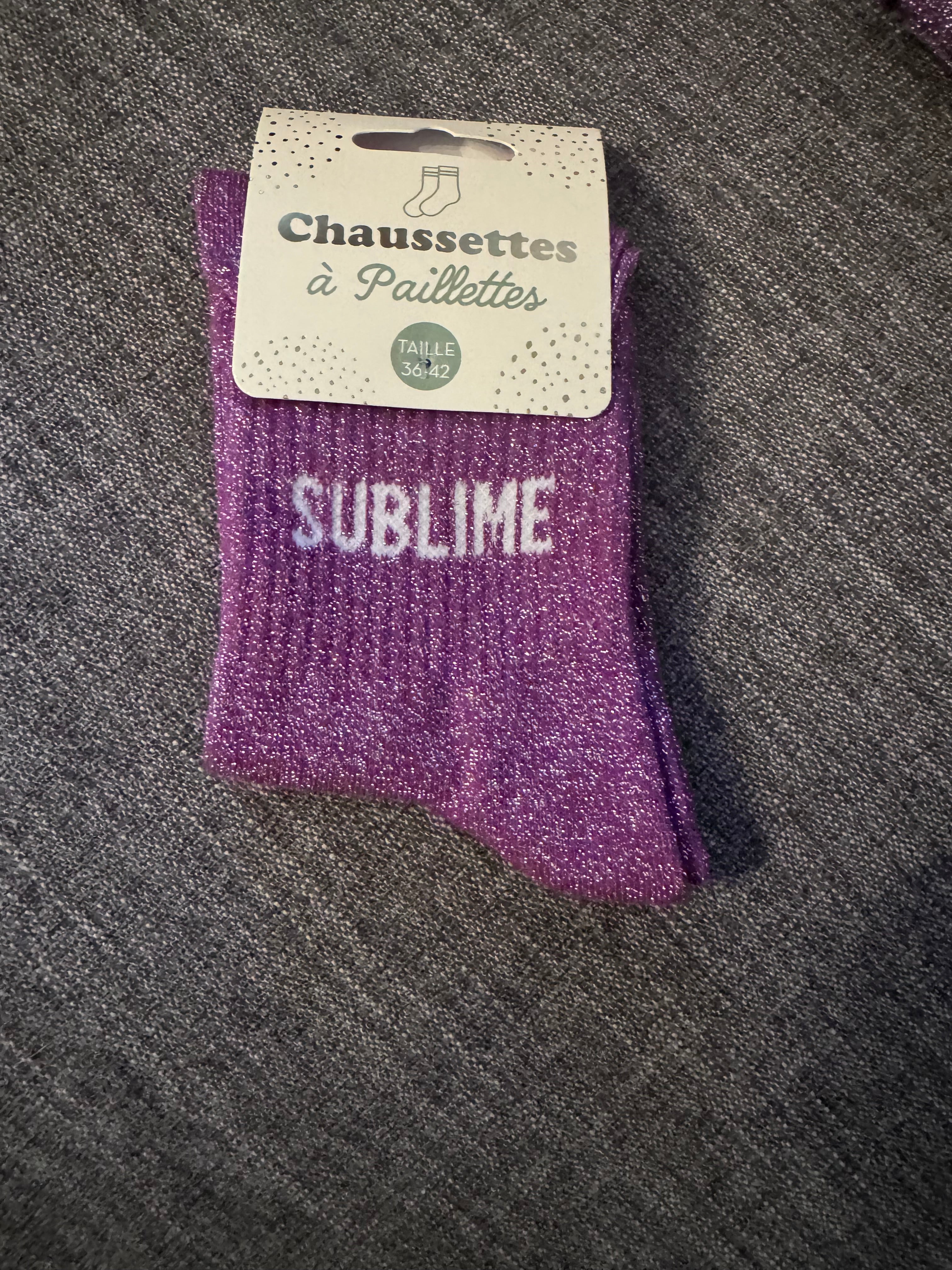 Chaussette à paillettes