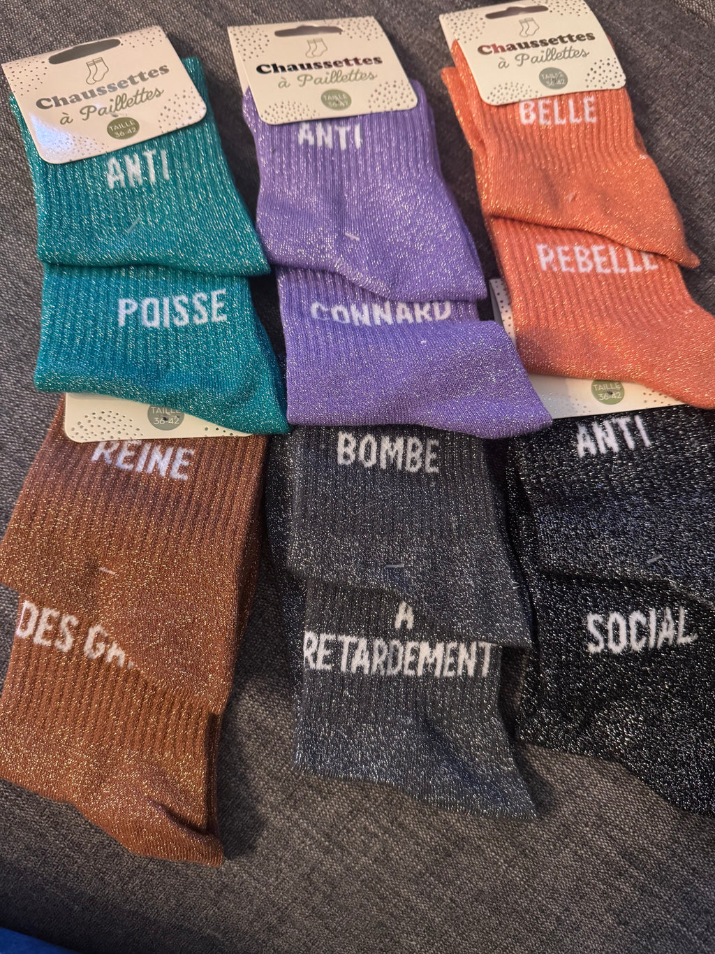 Chaussettes à paillettes