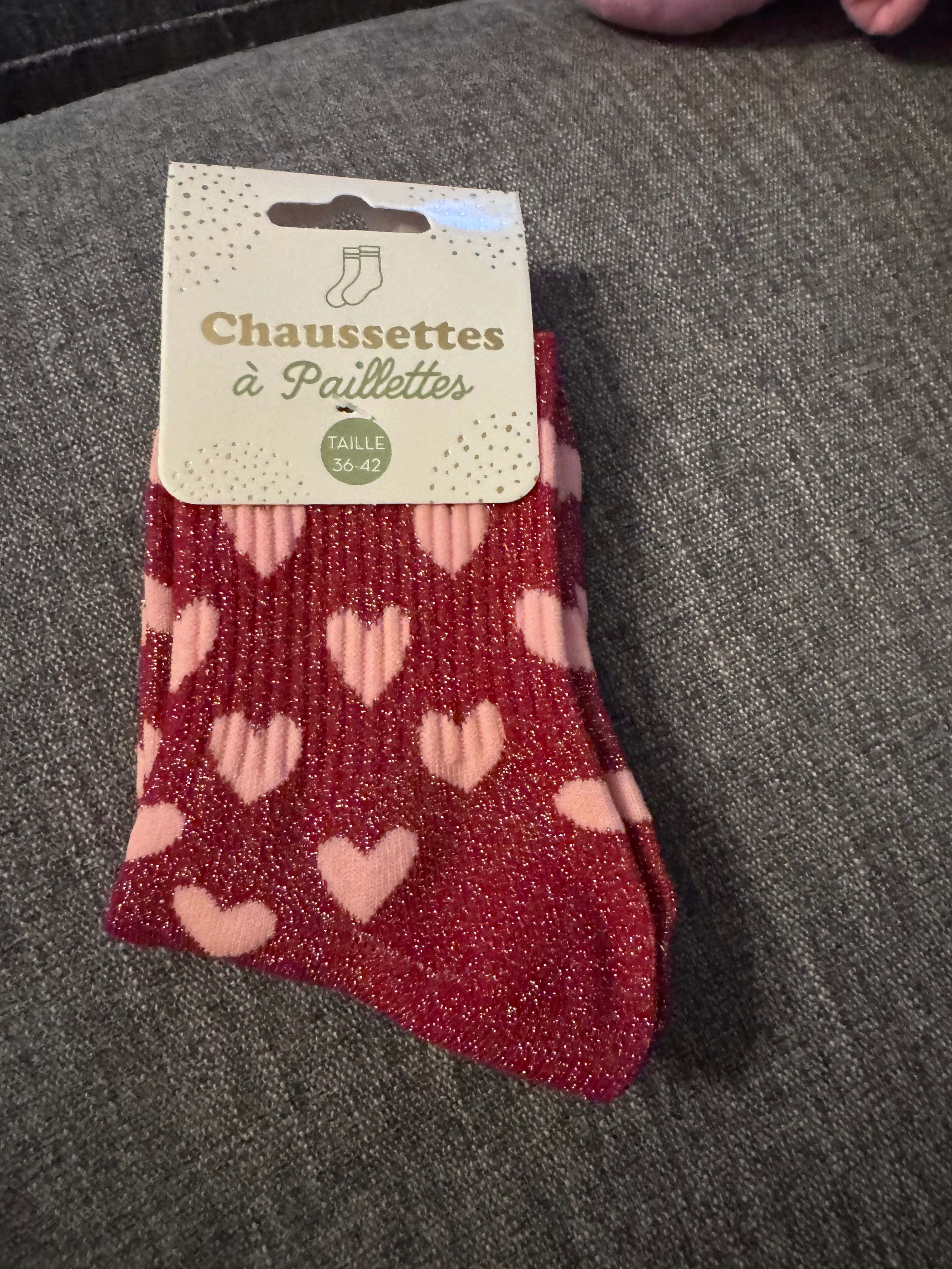 Chaussettes à Paillettes unies
