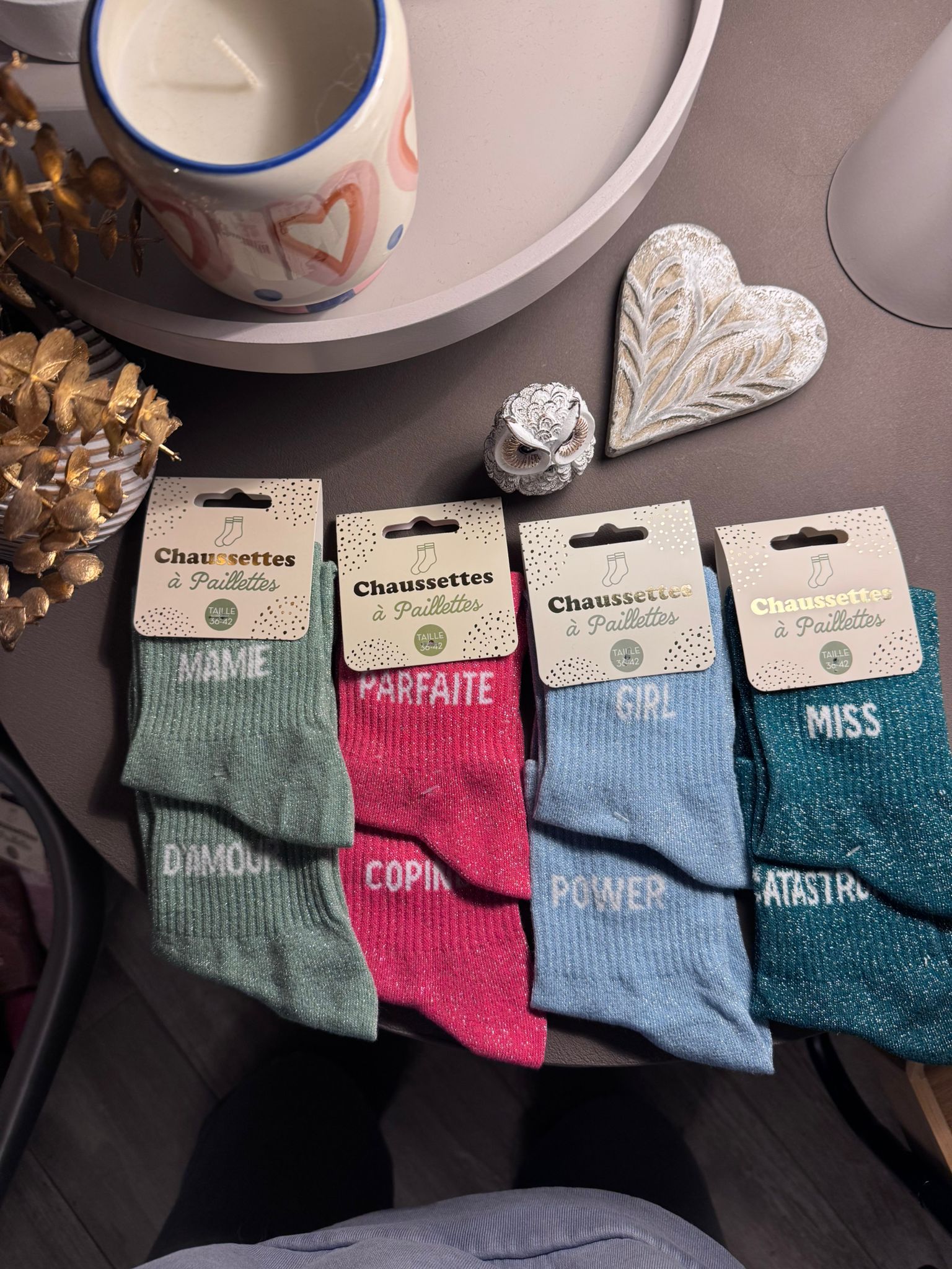 Chaussettes à Paillettes 2 mots