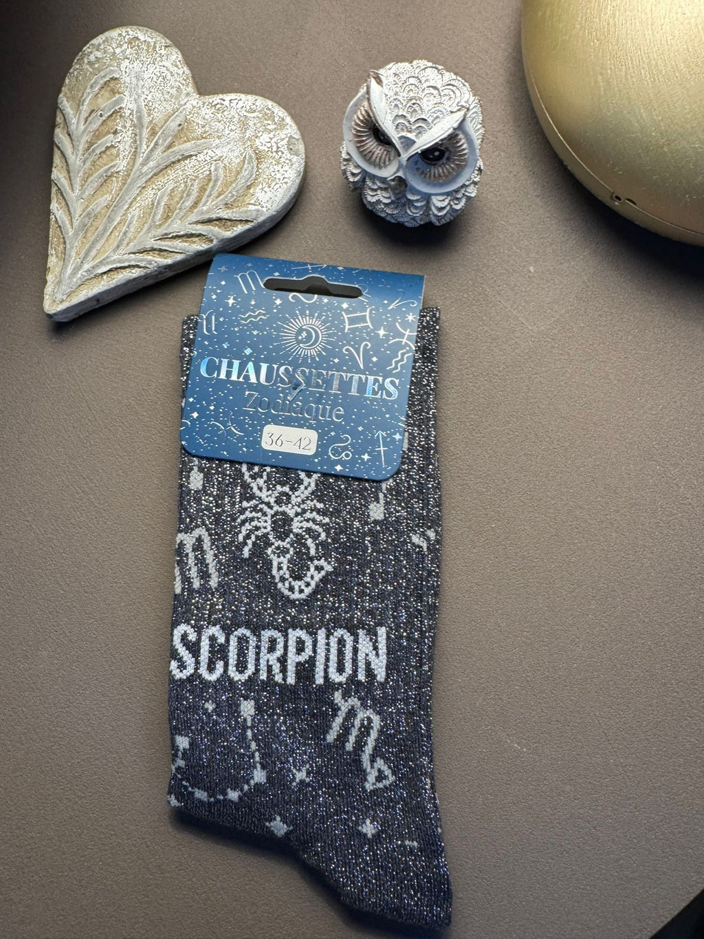 Chaussettes à paillettes signe astro