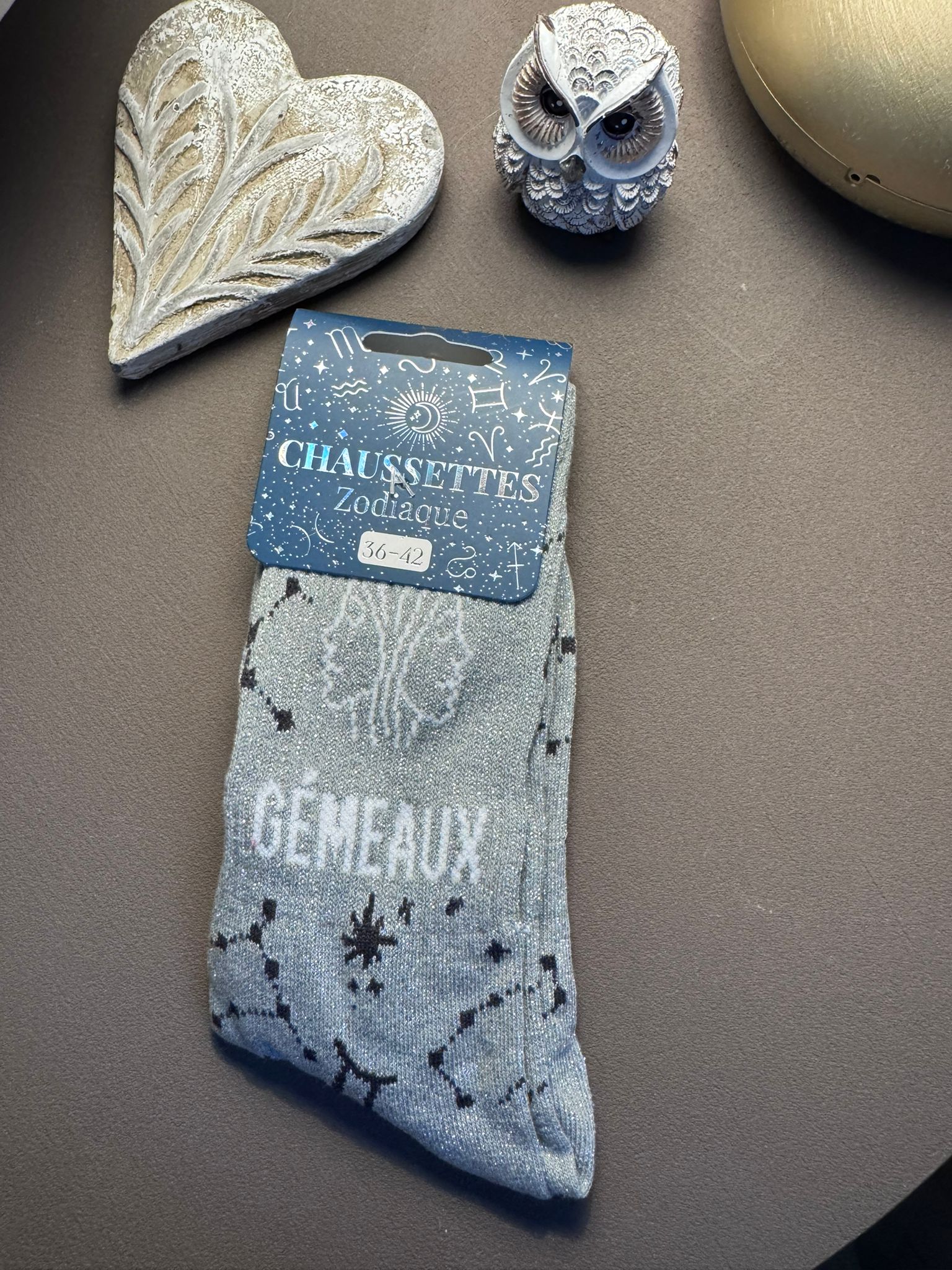 Chaussettes à paillettes signe astro