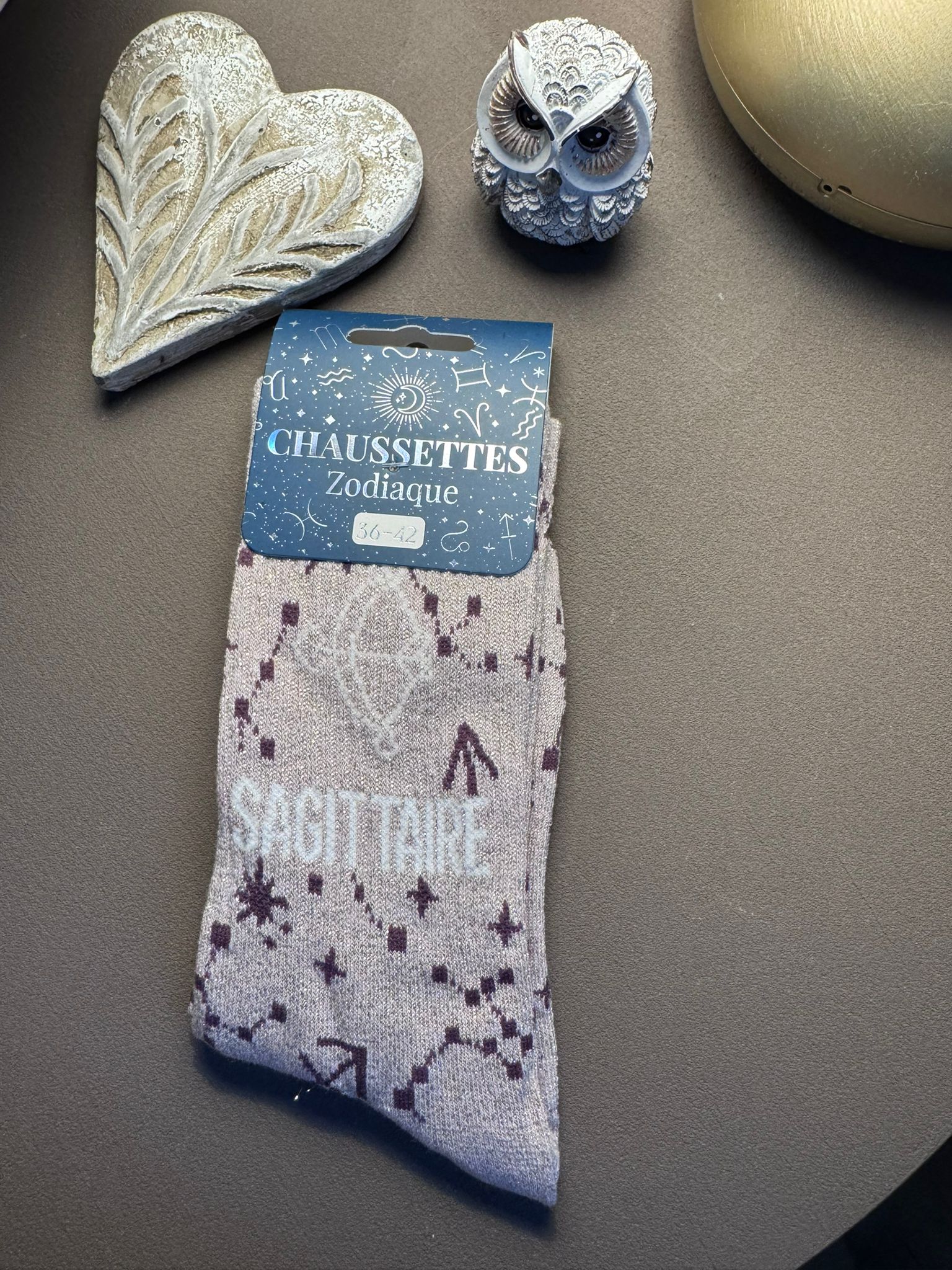Chaussettes à paillettes signe astro