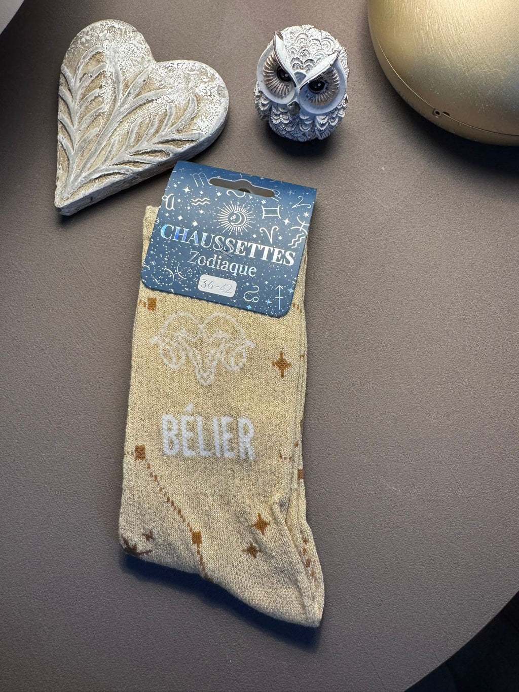 Chaussettes à paillettes signe astro