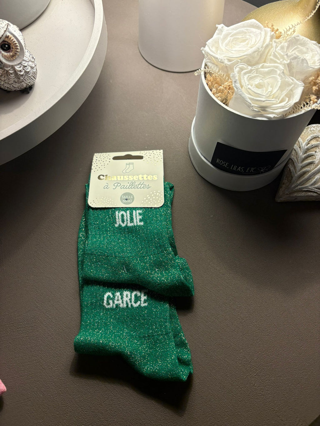 Chaussettes à Paillettes 2 mots