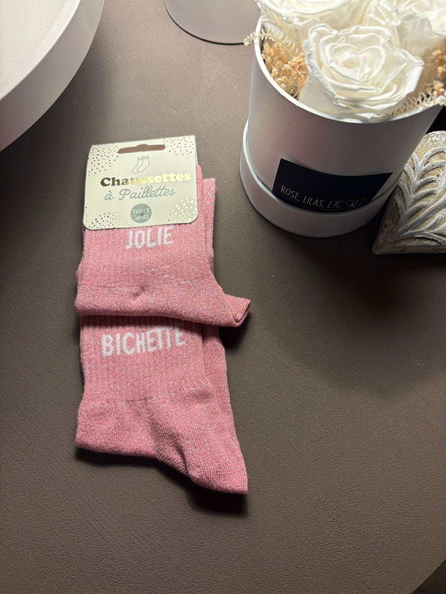 Chaussettes à Paillettes 2 mots