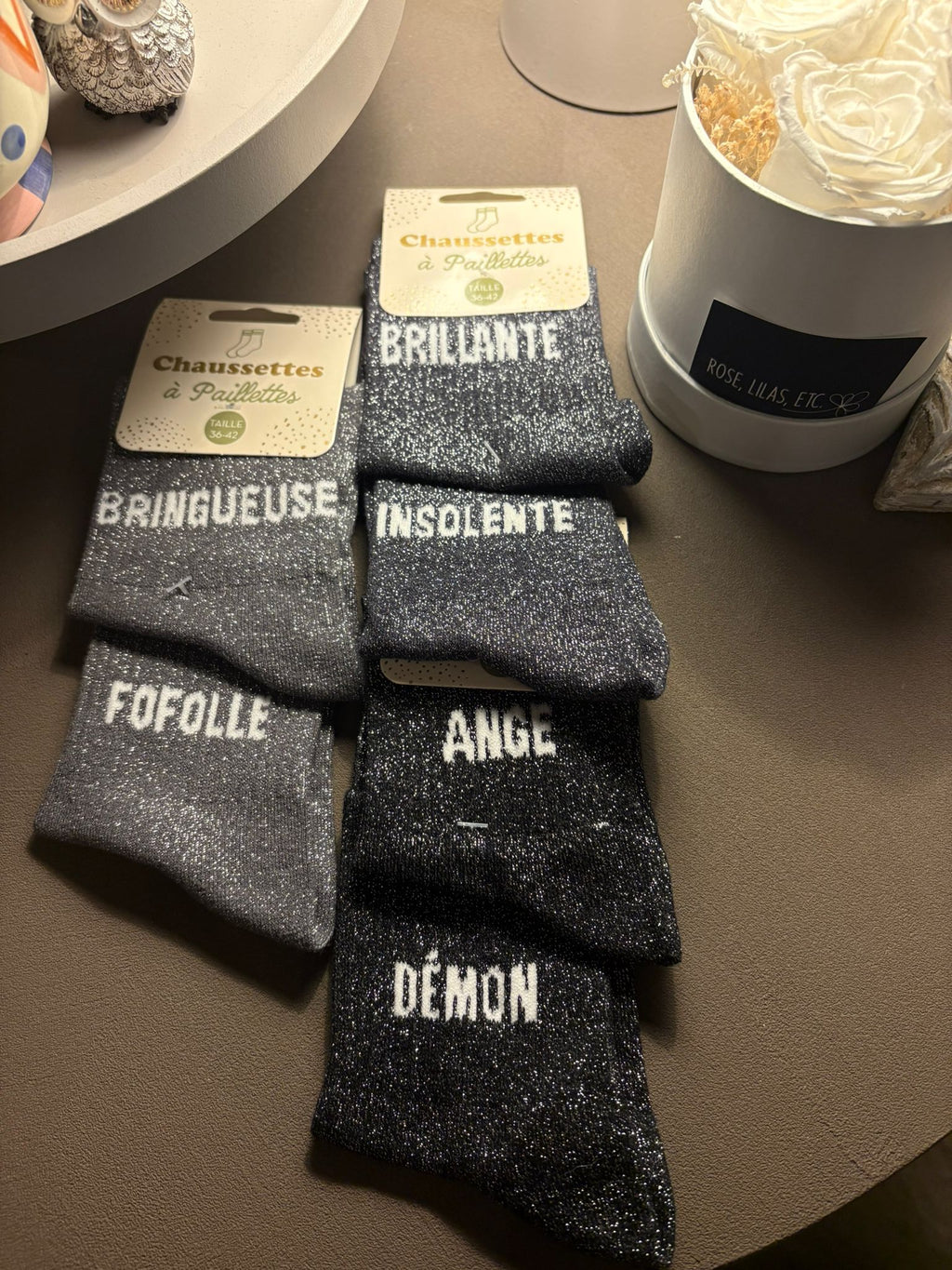 Chaussettes à Paillettes 2 mots
