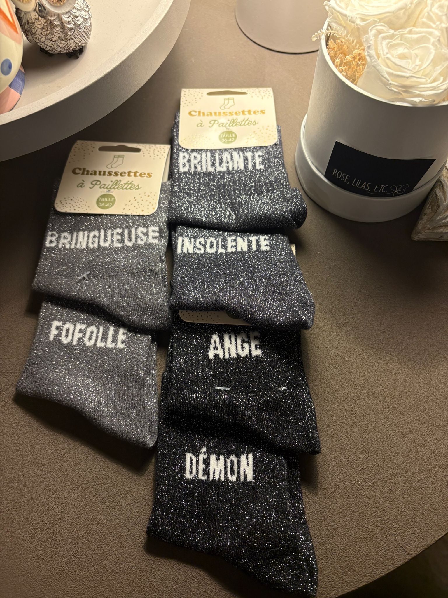 Chaussettes à Paillettes 2 mots