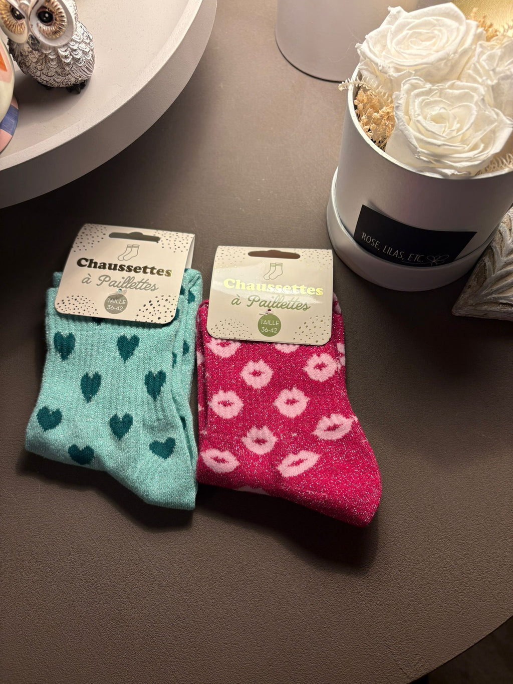 Chaussettes à Paillettes unies
