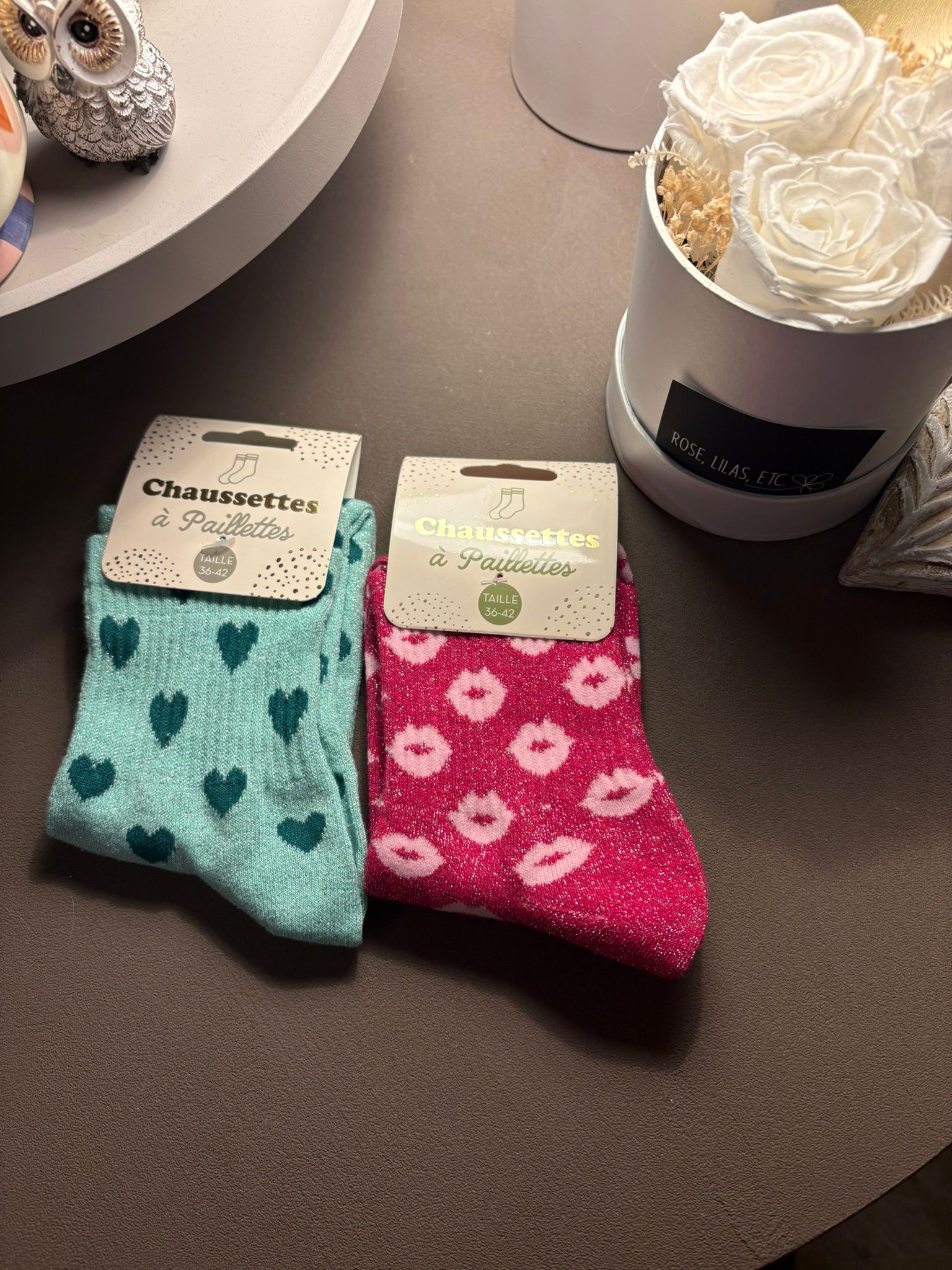 Chaussettes à Paillettes unies