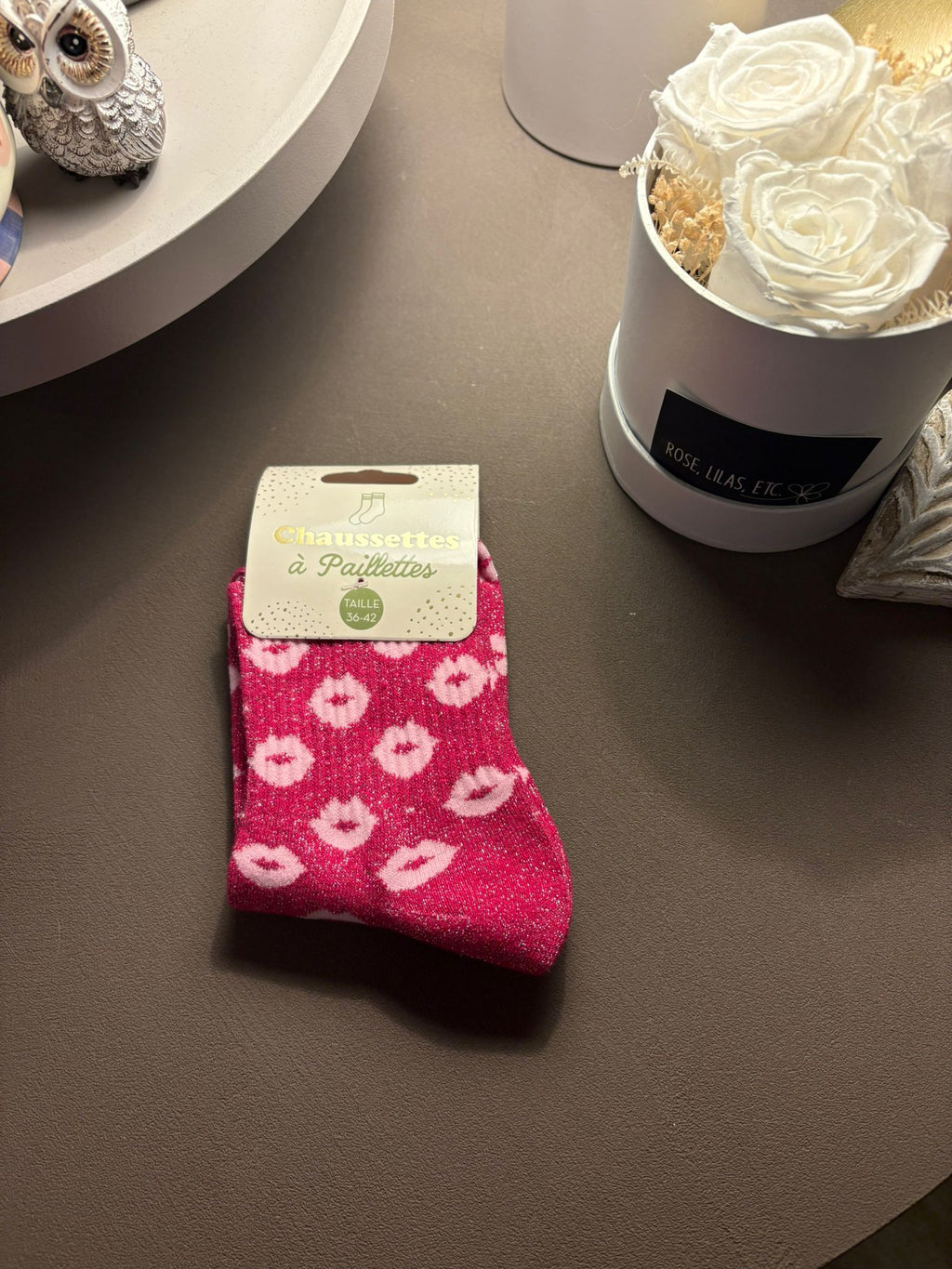 Chaussettes à Paillettes unies