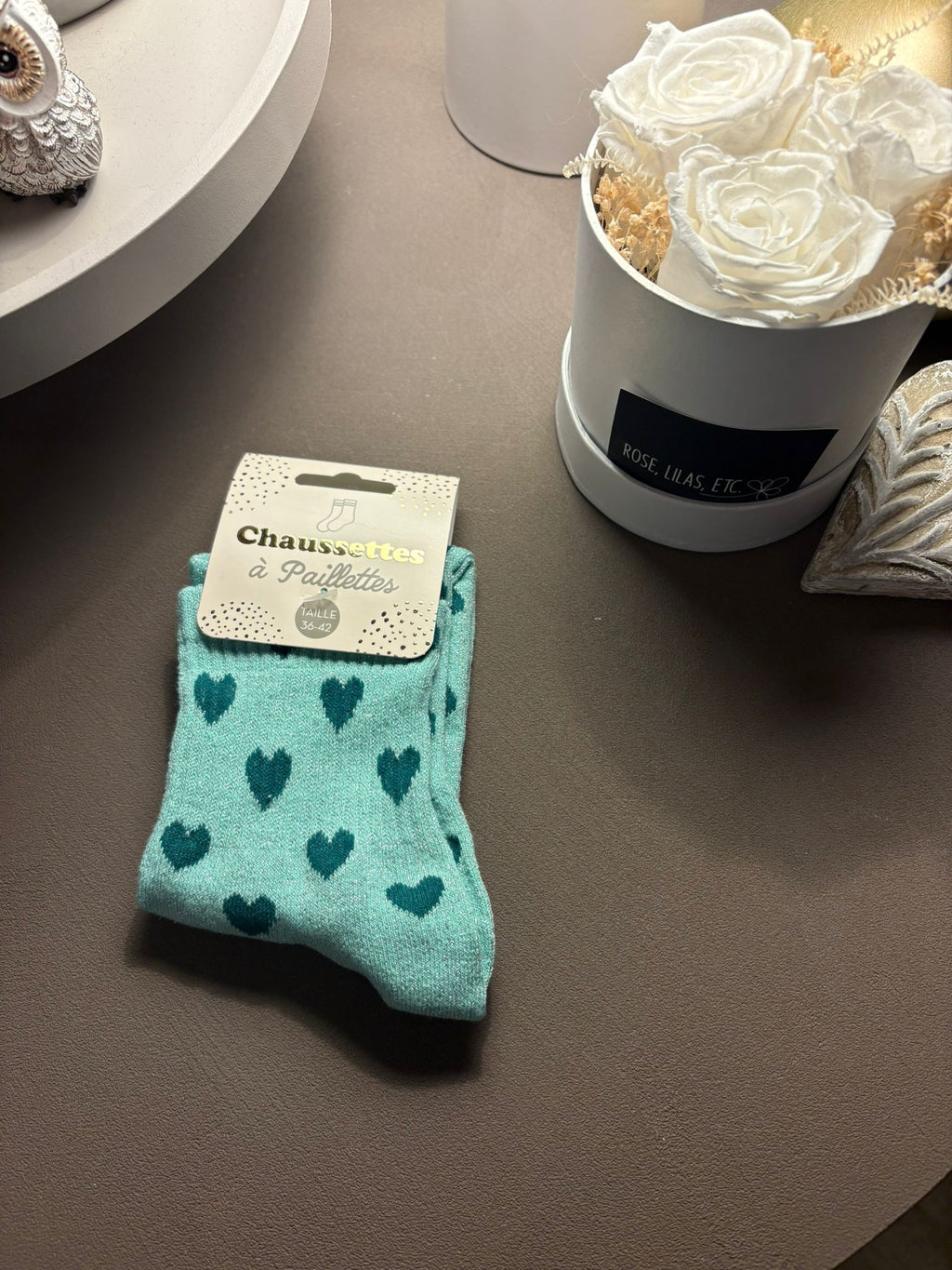 Chaussettes à Paillettes unies