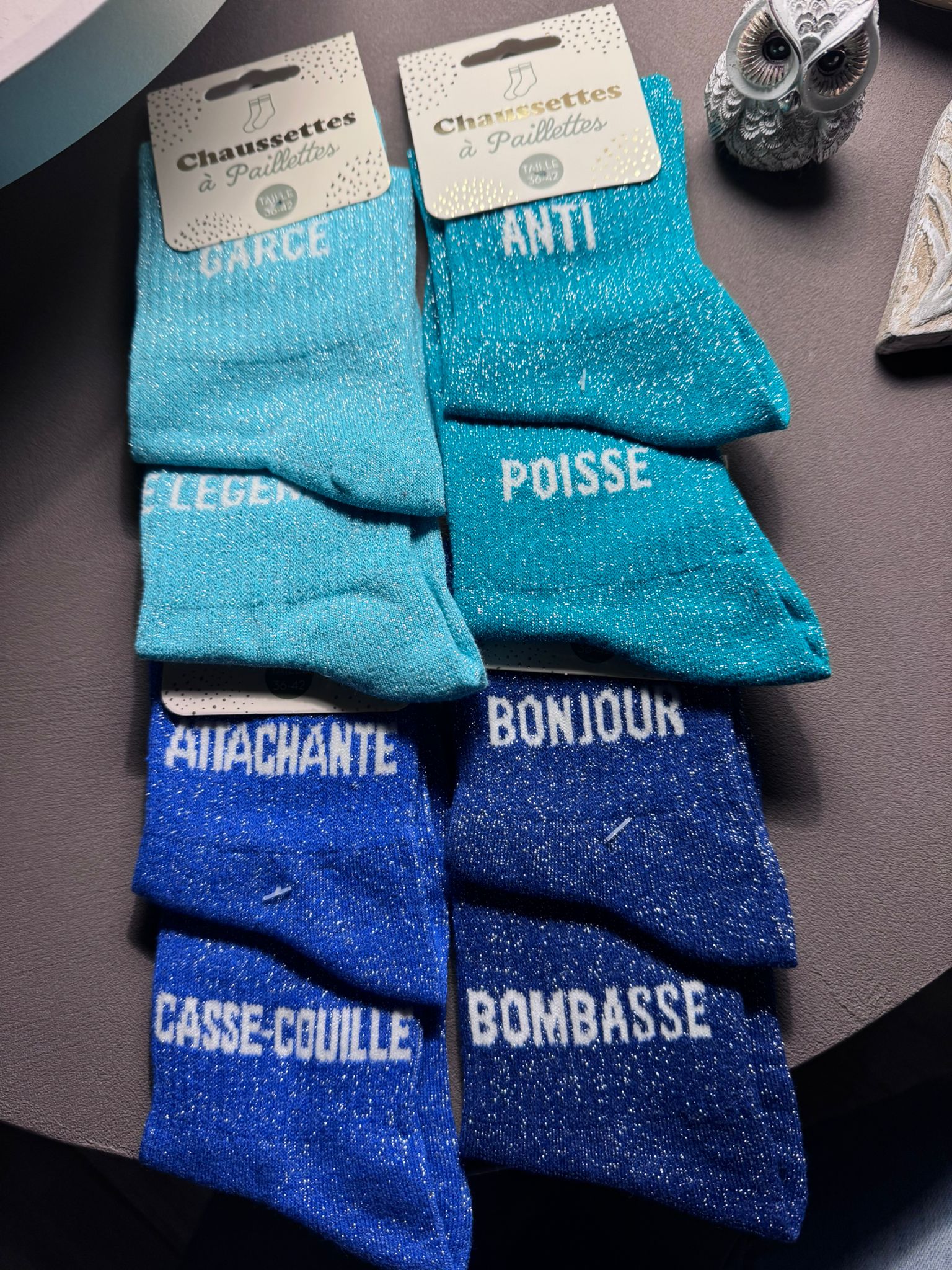 Chaussettes à Paillettes 2 mots