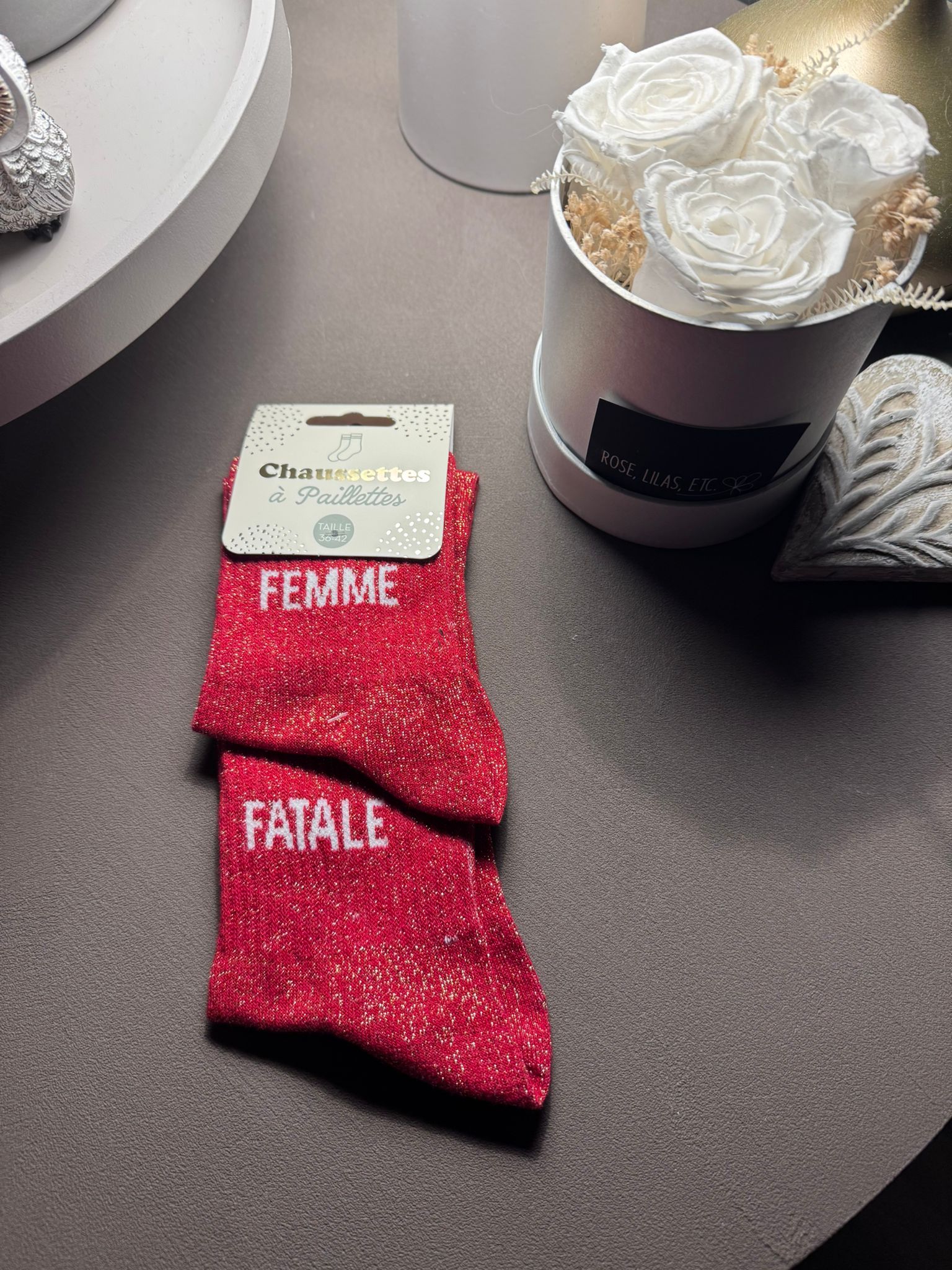 Chaussettes à Paillettes 2 mots
