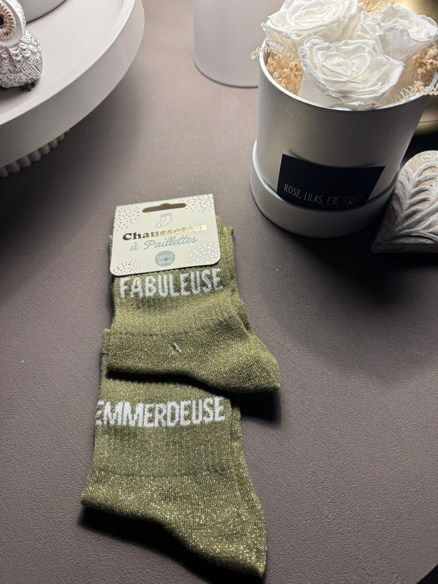 Chaussettes à Paillettes 2 mots