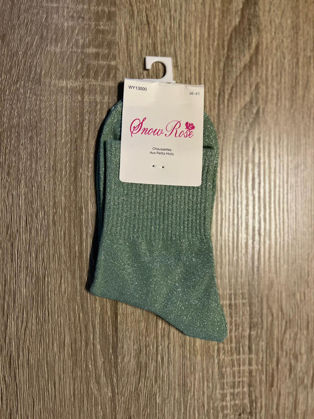 Chaussettes à paillettes unies