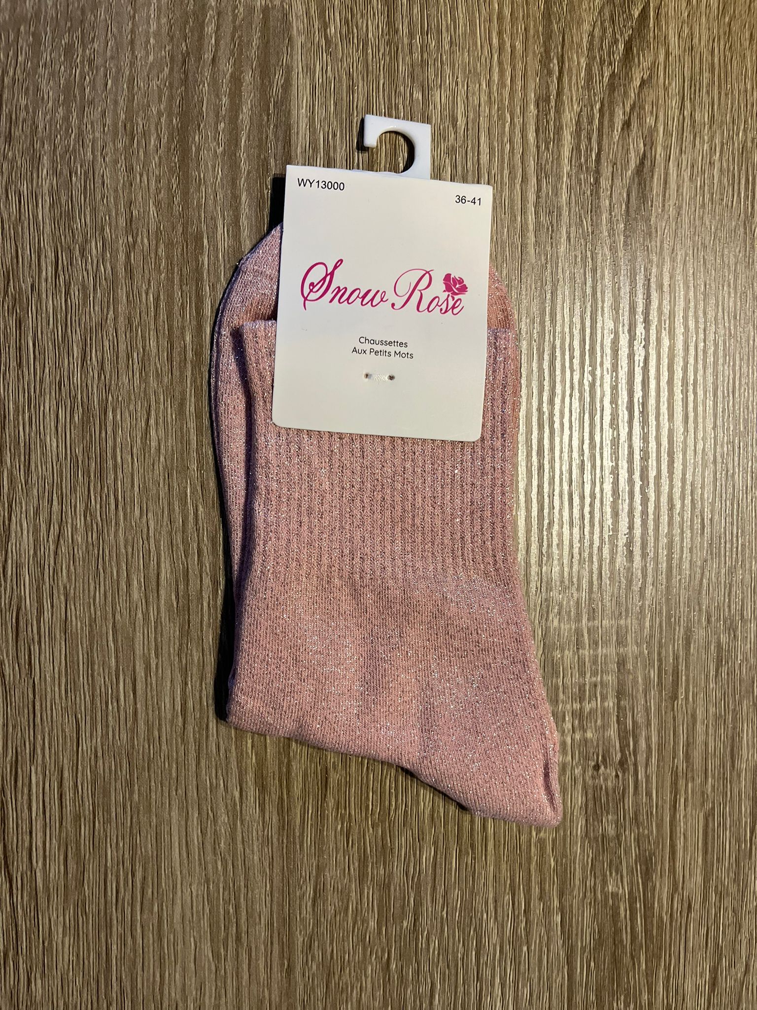 Chaussettes à paillettes unies