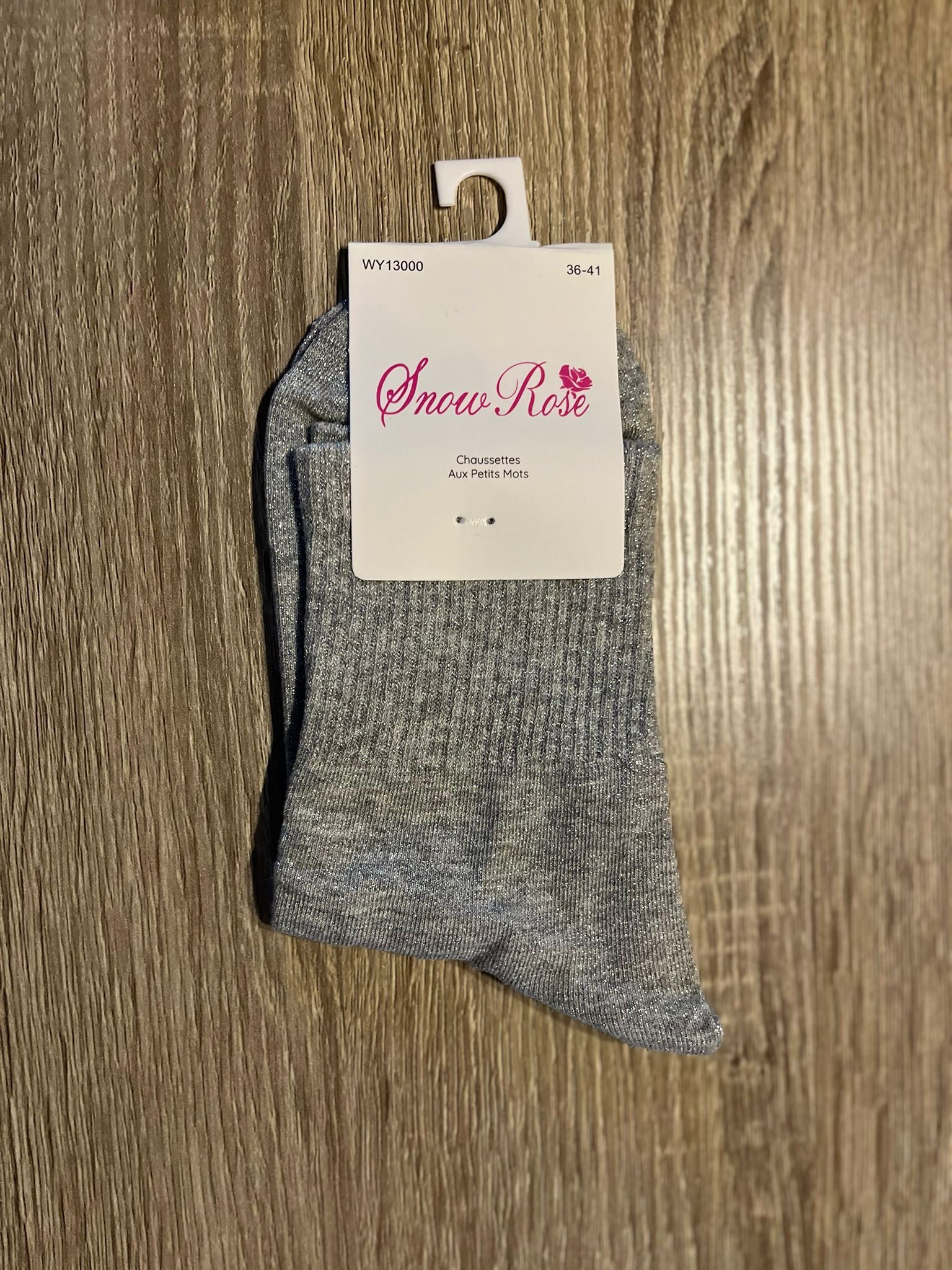 Chaussettes à paillettes unies