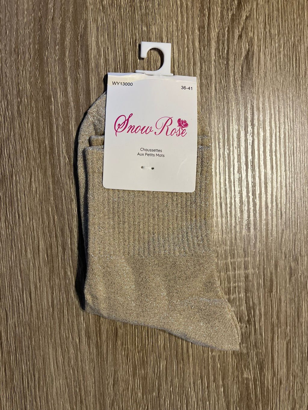 Chaussettes à paillettes unies
