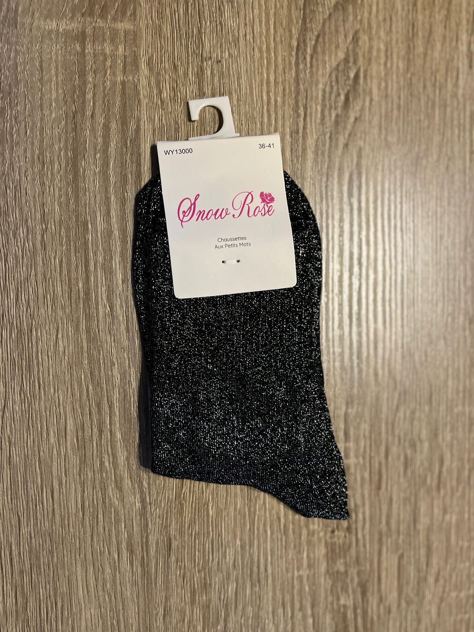 Chaussettes à paillettes unies