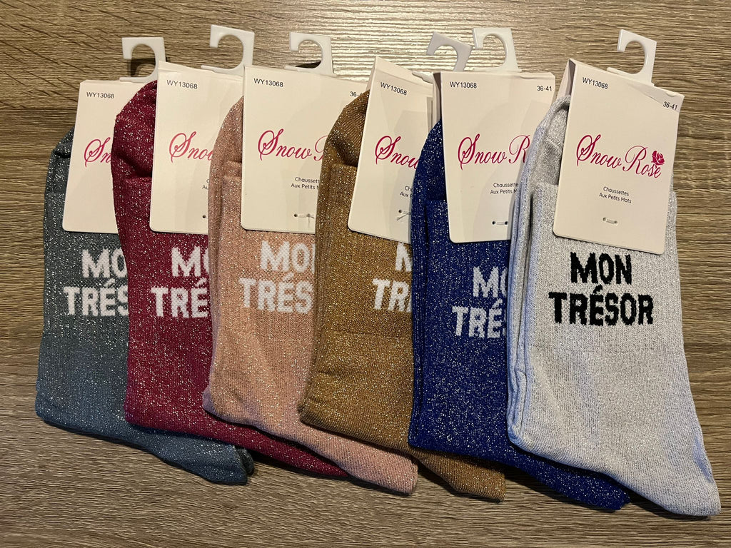 Chaussettes à paillettes mon trésor