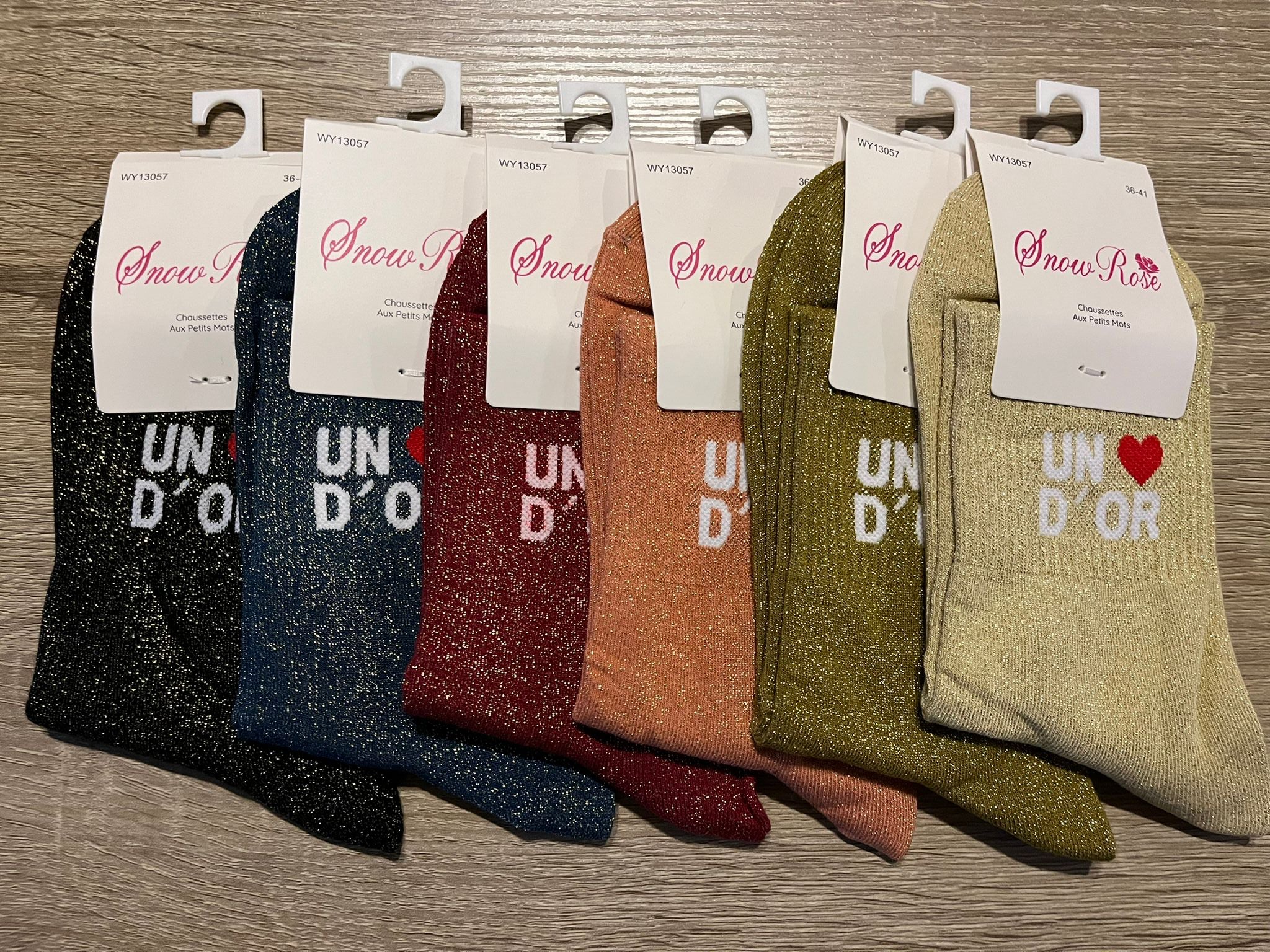 Chaussettes à paillettes UN COEUR D'OR