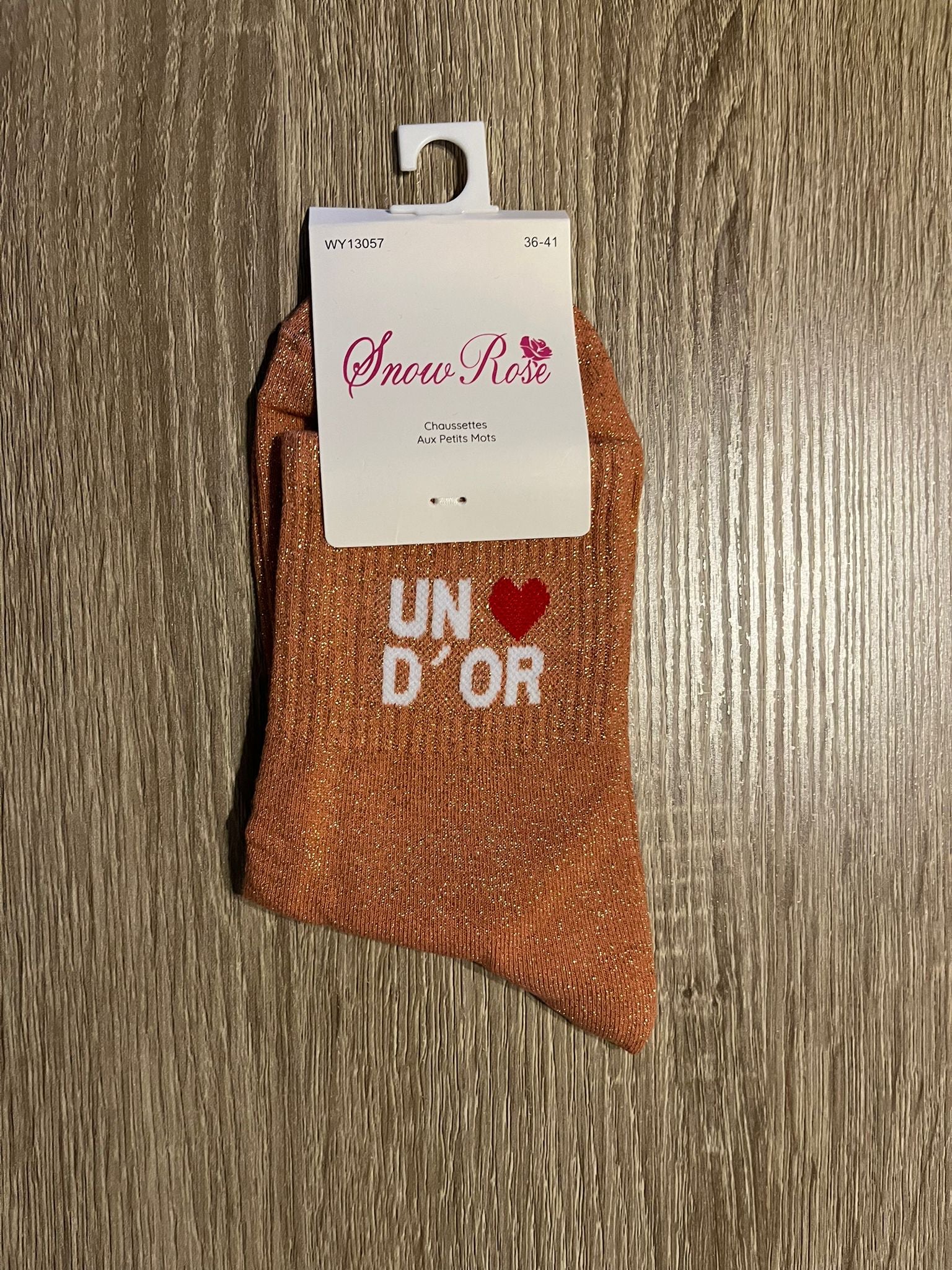 Chaussettes à paillettes UN COEUR D'OR