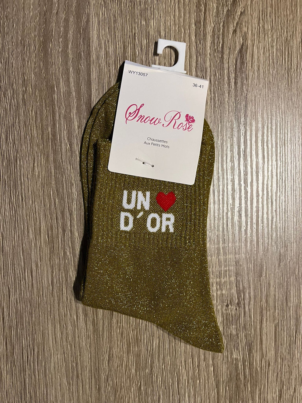 Chaussettes à paillettes UN COEUR D'OR