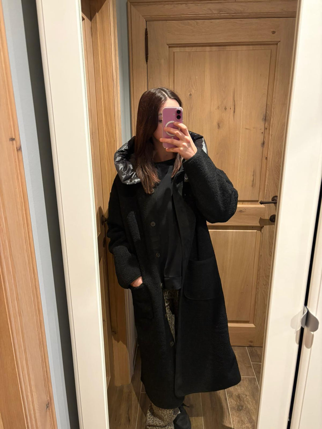 Manteau Teddy Joy noir