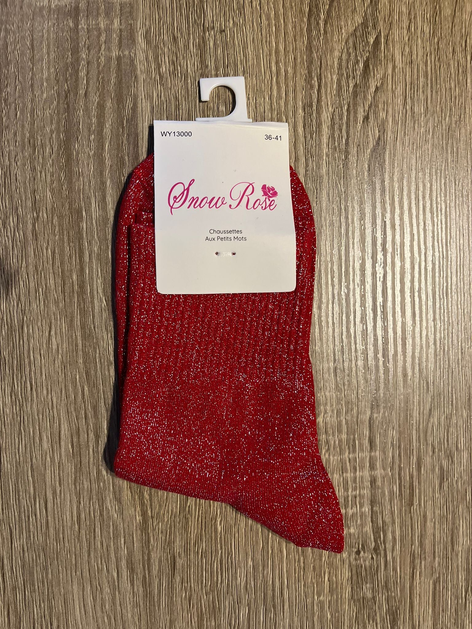 Chaussettes à paillettes unies