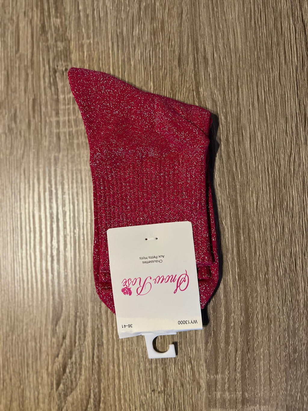 Chaussettes à paillettes unies