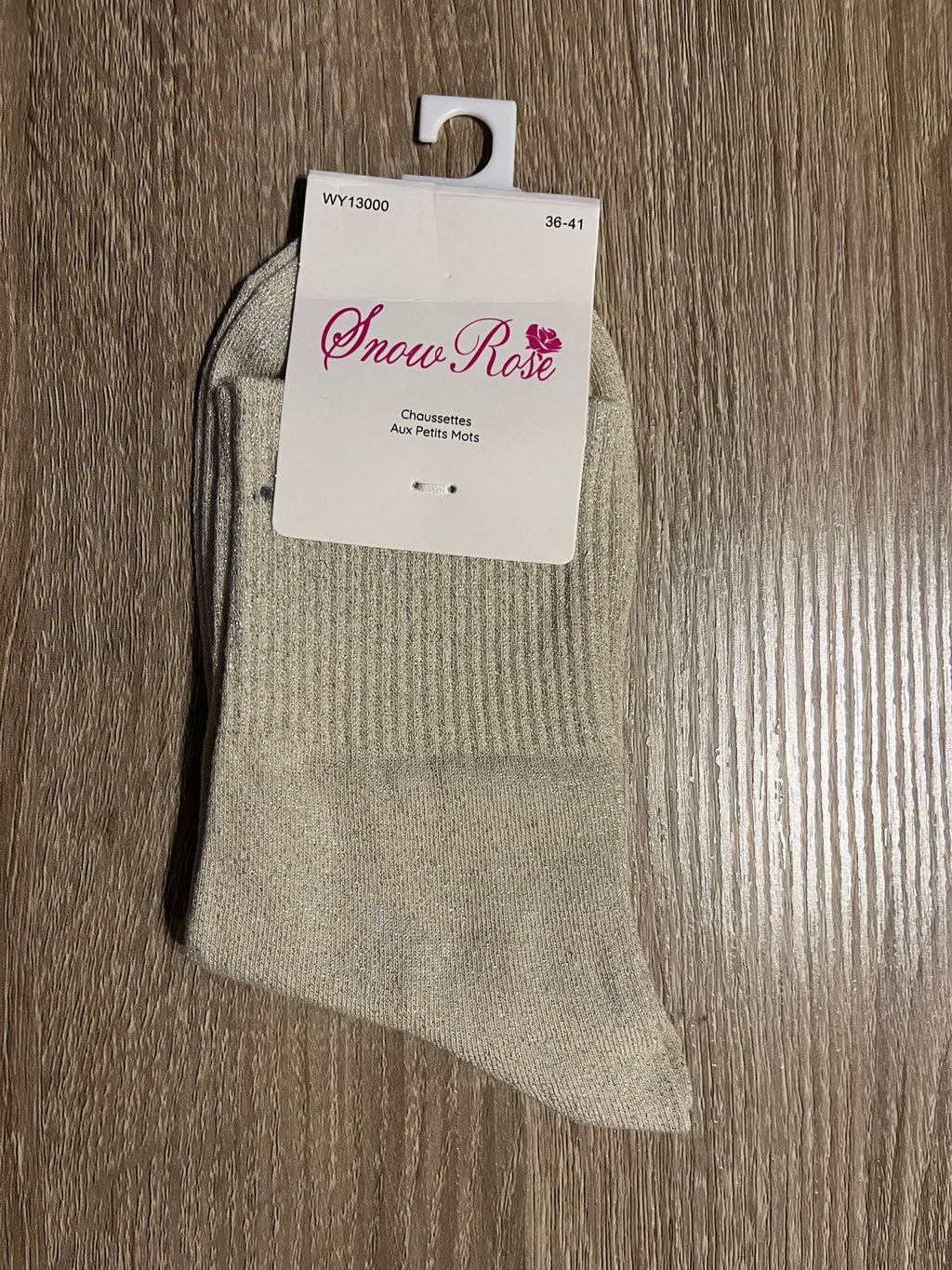 Chaussettes à paillettes unies