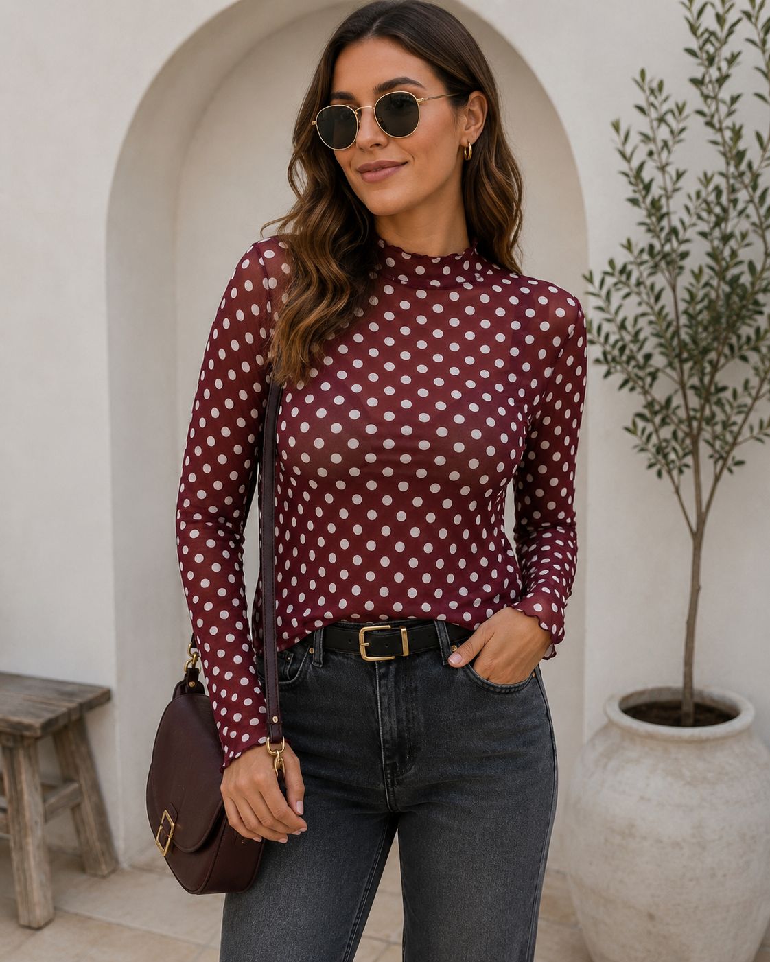Blouse à pois Gina