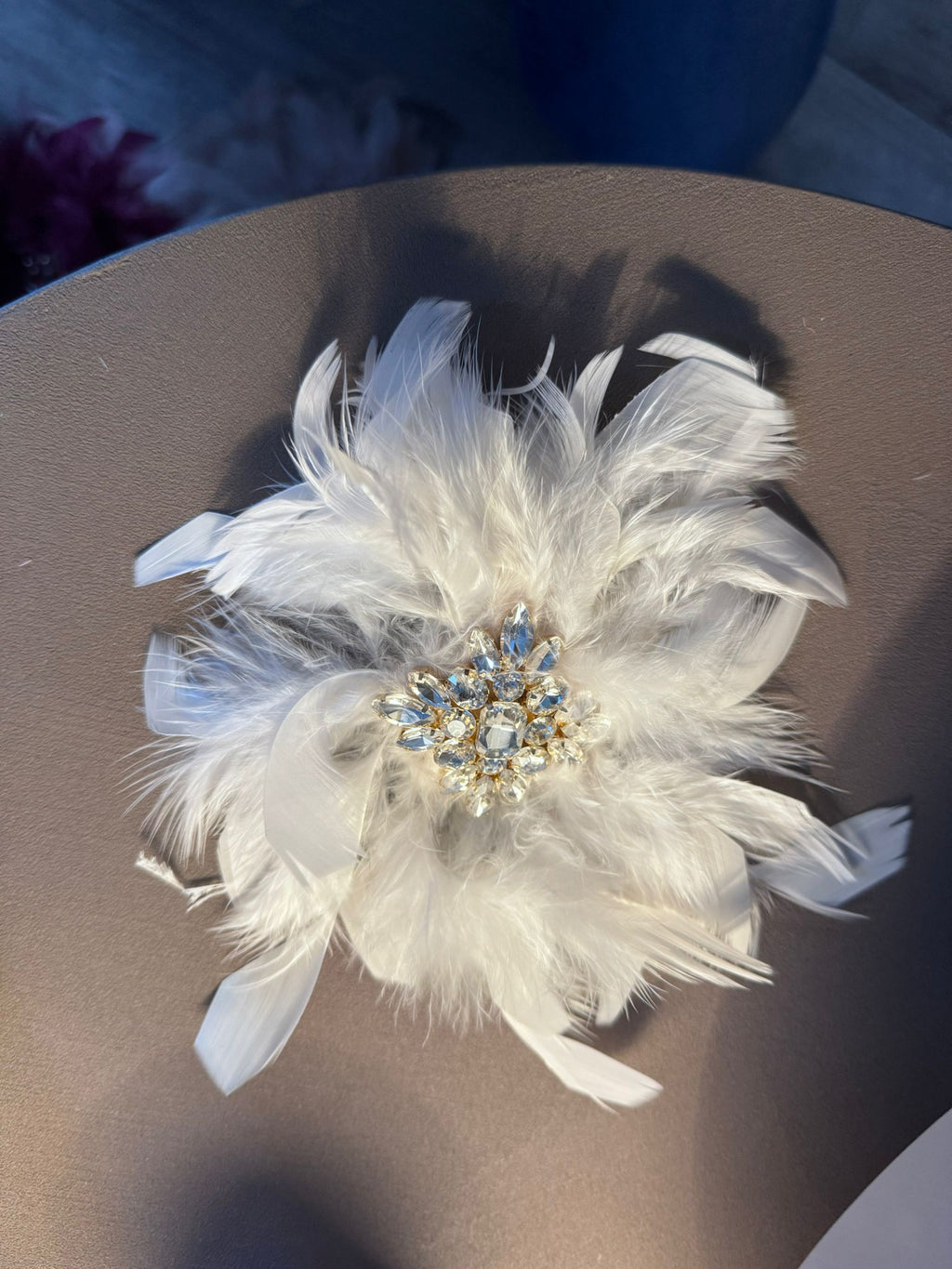 Broche plume fantaisie