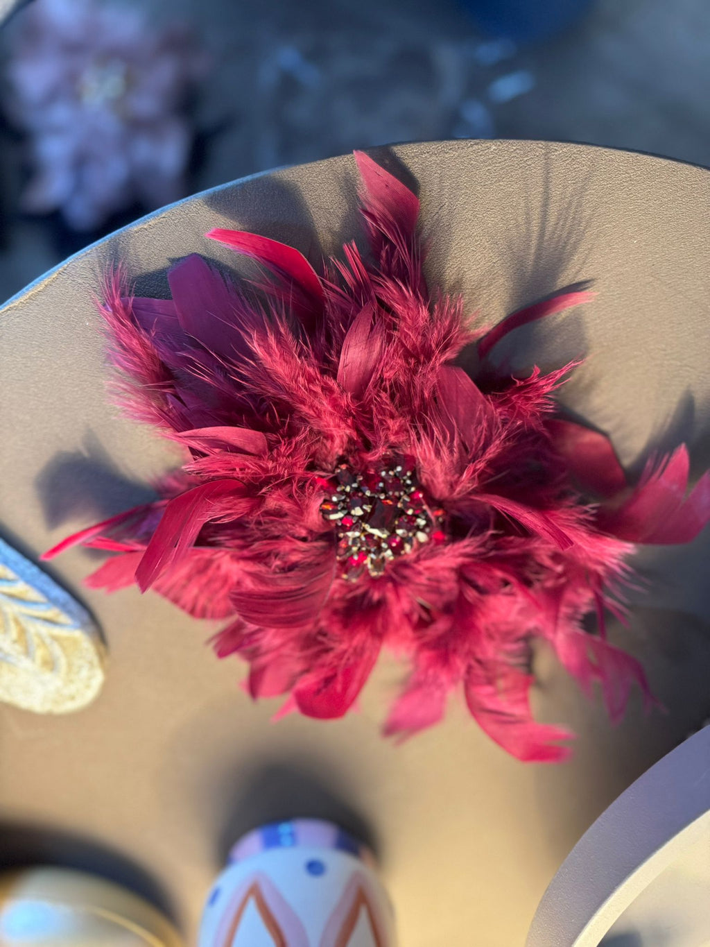 Broche plume fantaisie