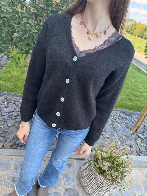 Cardigan col V