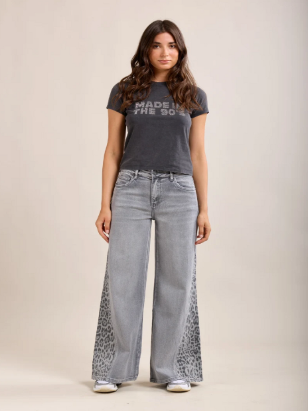 Jeans gris léopard Toxik3