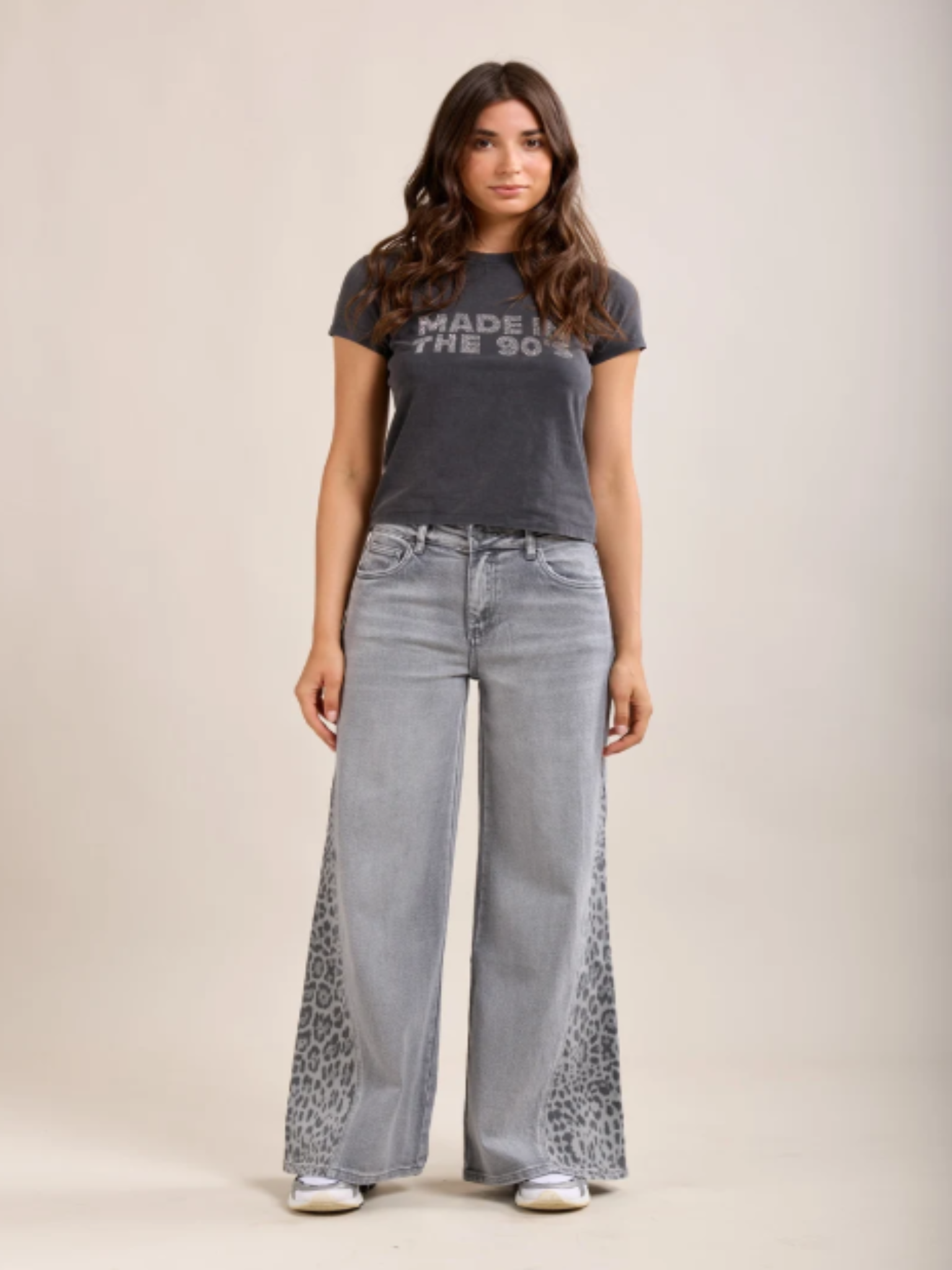 Jeans gris léopard Toxik3